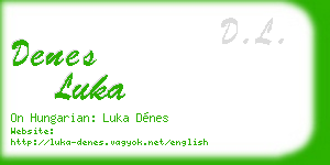 denes luka business card